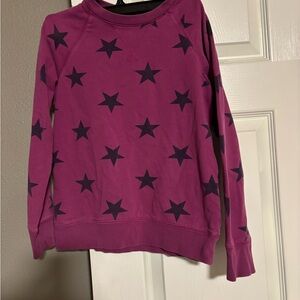 Primary Magenta Star Pattern Sweatshirt
